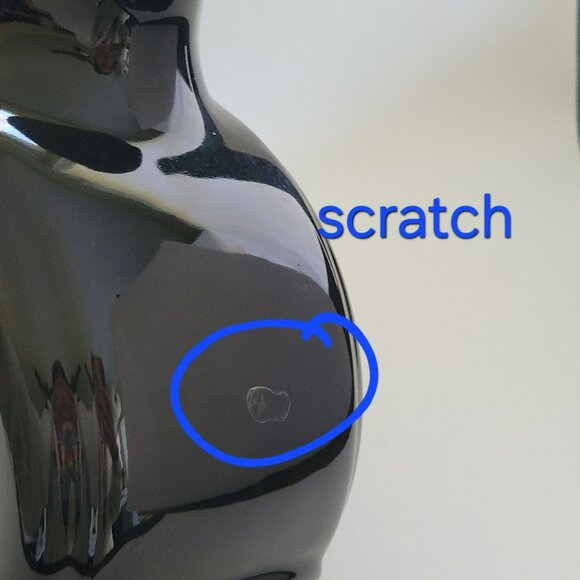 Vintage Black Art Deco Ceramic Water Pitcher, Embossed Circle Design, Retro MCM - Picture 5 of 10